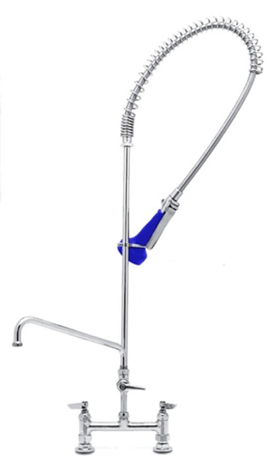 T&S Brass - B-0123-A12-08 - 8-inch center deck Faucet with B-0108 JetSpray Valve and 1/2-inch NPT Female Inlets, 12-inch Add on Faucet - No Wall Bracket T&S Brass - B-0123-A12-08 - 8-inch center deck Faucet with B-0108 JetSpray Valve and 1/2-inch NPT Female Inlets, 12-inch Add on Faucet - No Wall Bracket