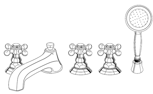 Jaclo 6970-T678-240 - Astor Roman Tub Faucet Set