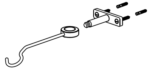 KWC Z.506.019.127 - Systema Pre-Rinse Wall Bracket, Splendure Stainless Steel