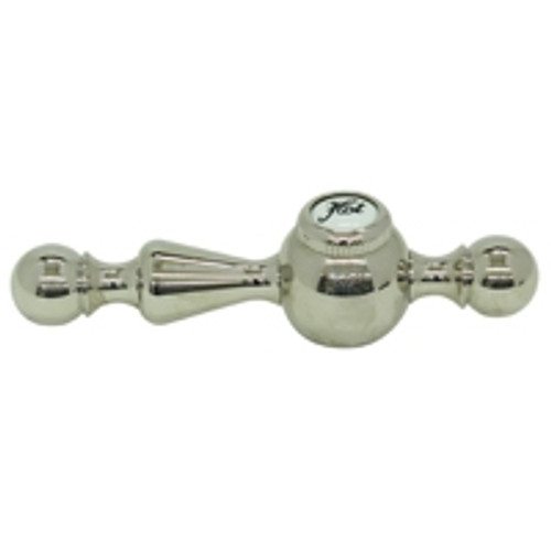 Rohl ZZ9211802B-PN Cisal Ornate Metal Lever Only With Hot Mark M.4 X 40 Screw And Screw Cover Cap With "Hot" In Script In Polished Nickel For All Cisal Faucets Except