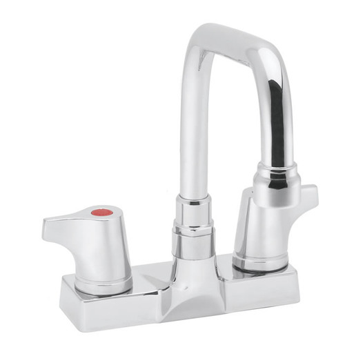 Speakman SC-3088-LD-12 - Commander centerset faucet with 12-inch deep tubular swing spout rigid or swivel and wing handles