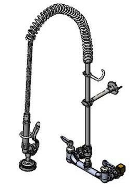 T&S Brass B-0133-CR-V-BE - Pre-Rinse, 8-inchC/C Wall Mount, Vacuum Breaker, B-0230-K, B-0107, 44-inch Flex Hose, Ceramas T&S Brass B-0133-CR-V-BE - Pre-Rinse, 8-inchC/C Wall Mount, Vacuum Breaker, B-0230-K, B-0107, 44-inch Flex Hose, Ceramas