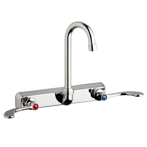 Chicago Faucets W8W-GN1AE35-317AB - 8" Wall Mount Washboard Sink Faucet