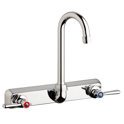 Chicago Faucets W8W-GN1AE35-369AB - 8" Wall Mount Washboard Sink Faucet Chicago Faucets W8W-GN1AE35-369AB - 8" Wall Mount Washboard Sink Faucet