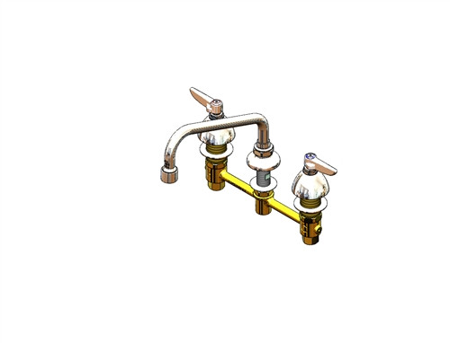 T&S Brass B-2855-060X-VR - 8-inch Centers, Deck Mount, Commercial Faucet, 060X Swing Nozzle W/ Vr Laminar Device