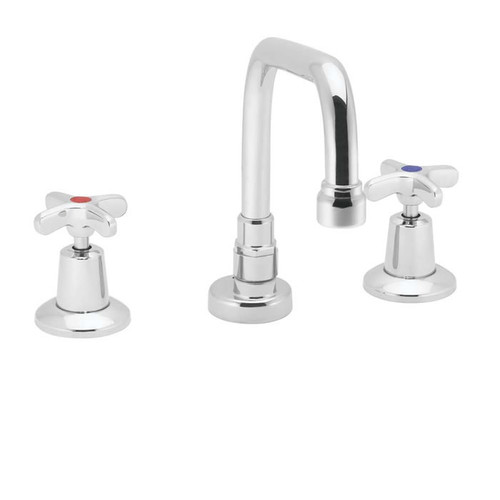 Speakman SC-3001-LD-12 - Commander widespread faucet with 12-inch deep tubular swing spout rigid or swivel and cross handles