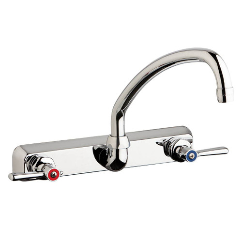 Chicago Faucets W8W-L9E35-369ABCP - 8" Wall Mount Washboard Sink Faucet Chicago Faucets W8W-L9E35-369ABCP - 8" Wall Mount Washboard Sink Faucet