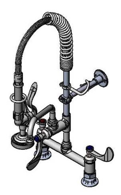 T&S Brass MPZ-8DWN-08-CR - Easyinstall Mini-Pru: 8-inch Deck Mount, B-0107, 8-inch Swing Nozzle, Ceramas, & 4-inch Wrist Handles T&S Brass MPZ-8DWN-08-CR - Easyinstall Mini-Pru: 8-inch Deck Mount, B-0107, 8-inch Swing Nozzle, Ceramas, & 4-inch Wrist Handles