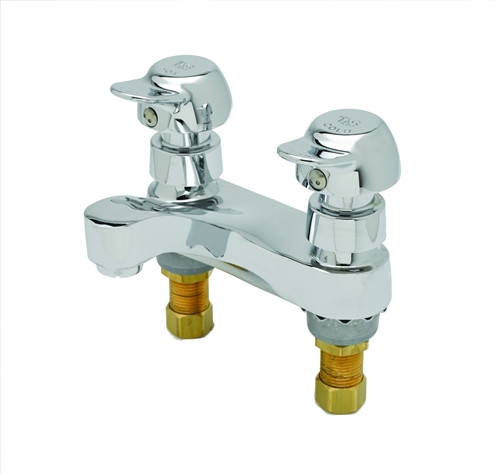 T&S Brass B-0831-02VR-PA - Metering Faucet, Deck Mount, 4-inch Centers, Pivot-Action Metering, 0.5 GPM VR Outlet Device T&S Brass B-0831-02VR-PA - Metering Faucet, Deck Mount, 4-inch Centers, Pivot-Action Metering, 0.5 GPM VR Outlet Device