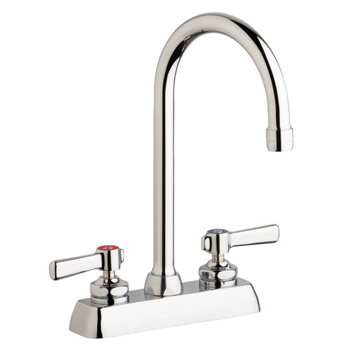 Chicago Faucets W4D-GN2AE35-369AB - 4" Deck Mount Washboard Sink Faucet Chicago Faucets W4D-GN2AE35-369AB - 4" Deck Mount Washboard Sink Faucet