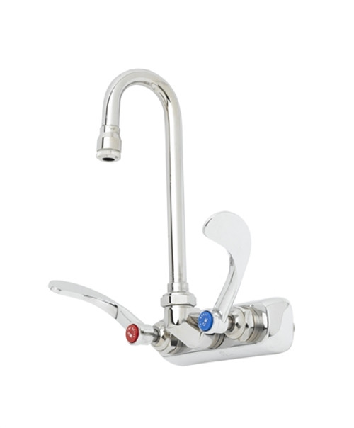 T&S Brass B-1115-132X-02 - 4" C/C Workboard Faucet, Wall Mount, 132X Gooseneck, B-Wh4 Handles T&S Brass B-1115-132X-02 - 4" C/C Workboard Faucet, Wall Mount, 132X Gooseneck, B-Wh4 Handles