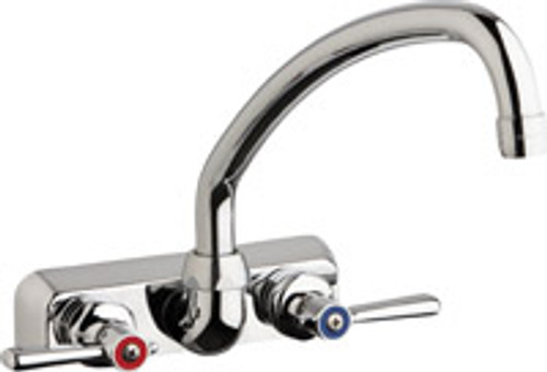 Chicago Faucets W4W-L9E35-369ABCP - 4" Wall Mount Washboard Sink Faucet