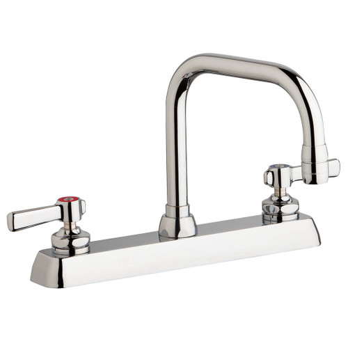 Chicago Faucets W8D-DB6AE35-369AB - 8" Deck Mount Washboard Sink Faucet Chicago Faucets W8D-DB6AE35-369AB - 8" Deck Mount Washboard Sink Faucet