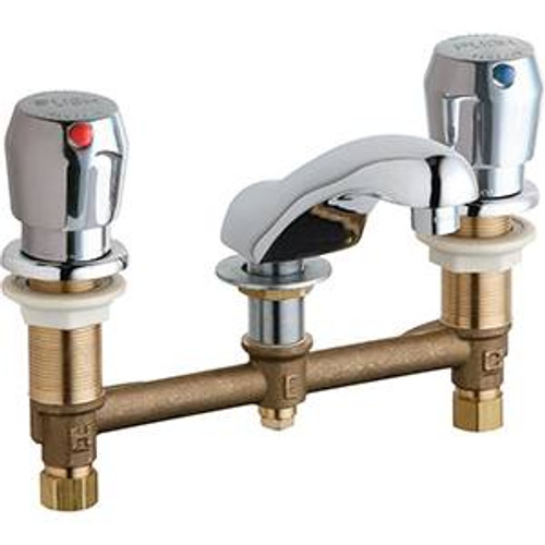 Chicago Faucets - 404-VE2805-665ABCP - Widespread Lavatory Faucet Chicago Faucets - 404-VE2805-665ABCP - Widespread Lavatory Faucet