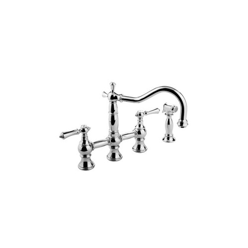 Graff - G-4845-LM15-PC - Hampton Hampton Bridge Kitchen Faucet with Side Spray Graff - G-4845-LM15-PC - Hampton Hampton Bridge Kitchen Faucet with Side Spray