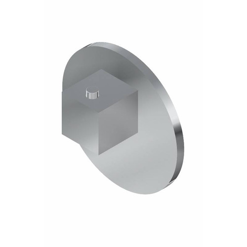 Graff G-8037-SH-PN-T M-Series Round Thermostatic Valve Trim Plate and Square Handle, Polished Nickel