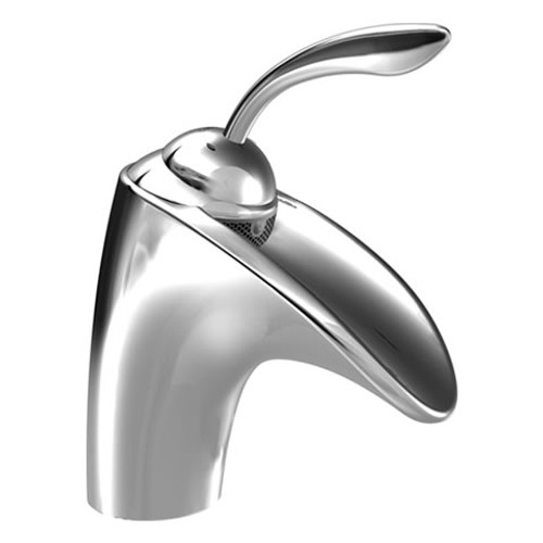 Hansa 5360 2201 0017 - HANSAMOTION Single Handle Waterfall Lavatory Faucet with Pop-Up Drain Assembly