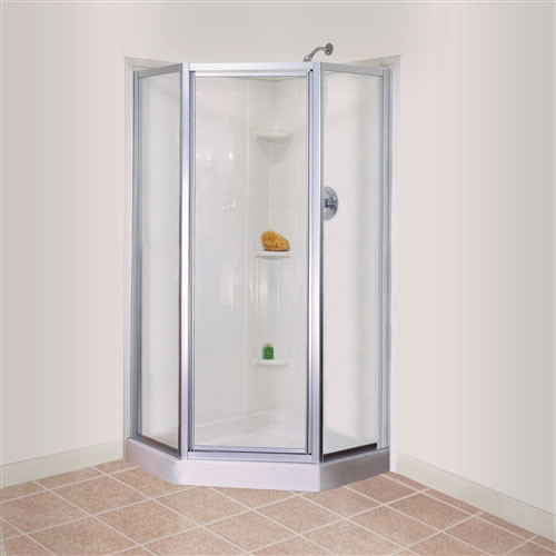 Mustee DURABASE? Neo-Angle, Corner Threshold Shower Floor