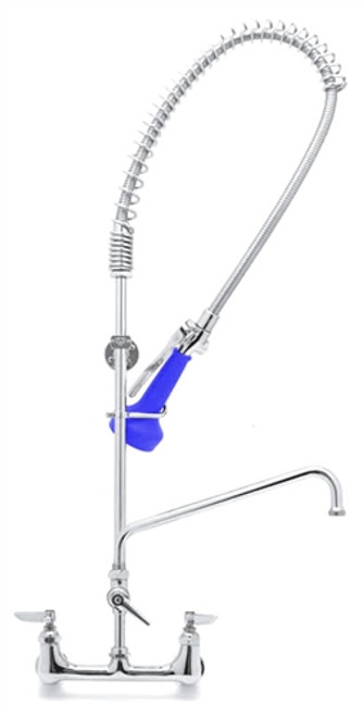 T&S Brass - B-0133-A12-B08C - Easy Install Pre-Rinse Faucet - Spring Action, Wall Mount Base, 8-inch Centers, 12-inch Add-On, WALL BRACK T&S Brass - B-0133-A12-B08C - Easy Install Pre-Rinse Faucet - Spring Action, Wall Mount Base, 8-inch Centers, 12-inch Add-On, WALL BRACK