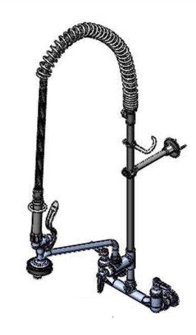 T&S Brass B-0133-A12B-TEE - Easyinstall Pre-Rinse, B-0107, 12-inch Nozzle, Wall Bracket, Accessory Fitting Tee