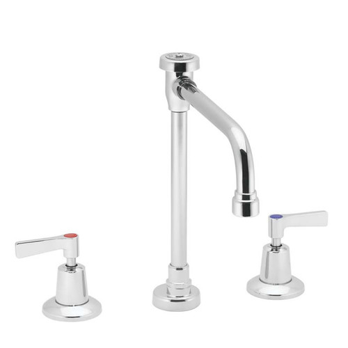 Speakman SC-3002-LD-VB8 - Commander widespread faucet with 8-inch deep rigid vacuum breaker spout and lever handles