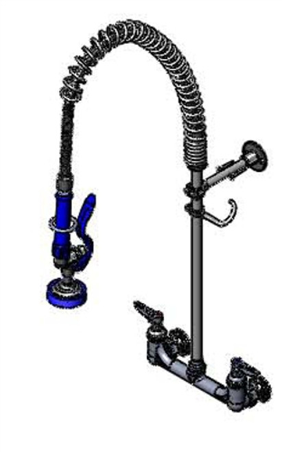 T&S Brass PB-8WOSN00KZKZC - Pet Grooming Unit, Spring Action, 8-inch Wall Mount, Eb-0107 W/ 6-inch Wall Bracket T&S Brass PB-8WOSN00KZKZC - Pet Grooming Unit, Spring Action, 8-inch Wall Mount, Eb-0107 W/ 6-inch Wall Bracket