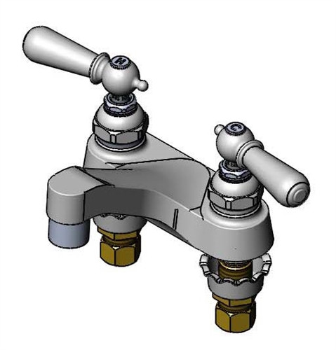 T&S Brass B-0871-VR-CH-QT - Lavatory Faucet, Deck Mount, 2.2 Gpm Vr Aerator, Club Handles, Vr Screws, 1/4-Turn Eternas