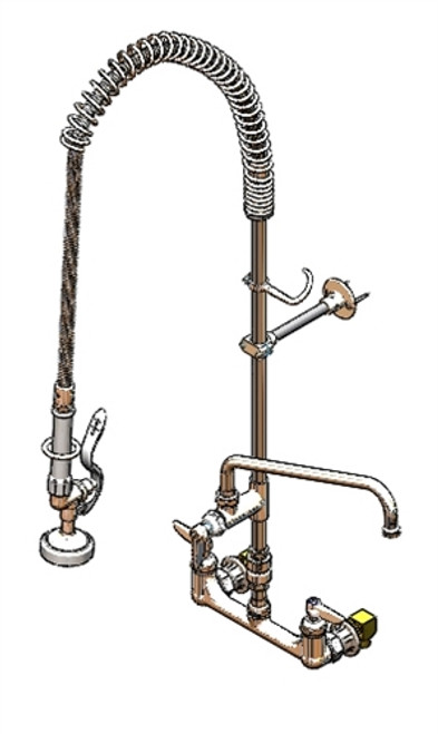 T&S Brass B-0133-12-CRVBE - Pre-Rinse, 8-inchC/C Wall Mount, Add-On Faucet,B-0230-K, B-0107, Vacuum Breaker, Ceramas T&S Brass B-0133-12-CRVBE - Pre-Rinse, 8-inchC/C Wall Mount, Add-On Faucet,B-0230-K, B-0107, Vacuum Breaker, Ceramas