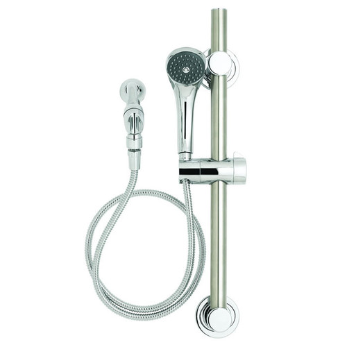 Speakman VS-1001-ADA-PC - Handheld shower, chrome finish, arm mount bracket, vacuum breaker, 5 ft. metal hose, combination slide bar/grab bar