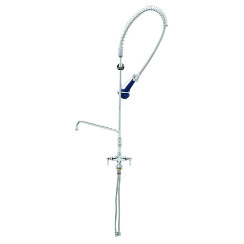 T&S Brass - B-0113-A06-B08C - Easy Install Pre-Rinse Faucet - Single Hole Base, 6-inch Add-On Faucet - 18-inch Flex Lines, Wall Bracket T&S Brass - B-0113-A06-B08C - Easy Install Pre-Rinse Faucet - Single Hole Base, 6-inch Add-On Faucet - 18-inch Flex Lines, Wall Bracket
