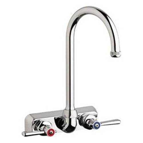 Chicago Faucets W4W-GN2AE1-369ABCP - 4" Wall Mount Washboard Sink Faucet Chicago Faucets W4W-GN2AE1-369ABCP - 4" Wall Mount Washboard Sink Faucet