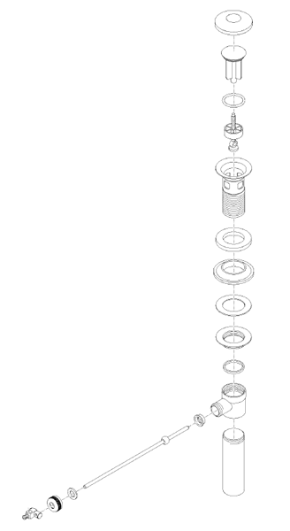 Dornbracht 04110102300-01 Polished Gold Drain w/Overflow