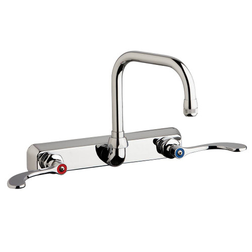 Chicago Faucets W8W-DB6AE1-317ABCP - 8" Wall Mount Washboard Sink Faucet Chicago Faucets W8W-DB6AE1-317ABCP - 8" Wall Mount Washboard Sink Faucet