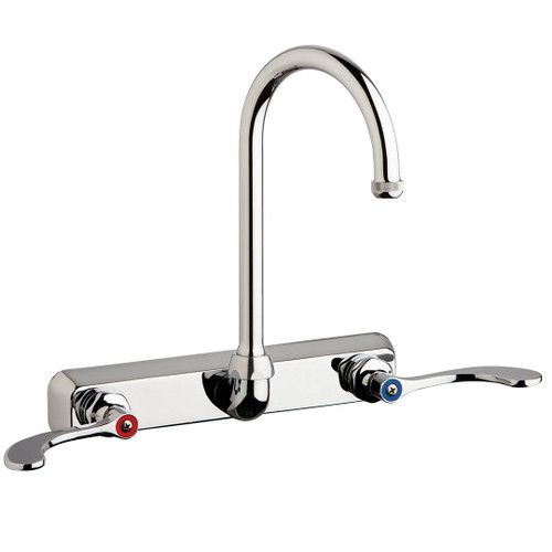 Chicago Faucets W8W-GN2AE1-317ABCP - 8" Wall Mount Washboard Sink Faucet Chicago Faucets W8W-GN2AE1-317ABCP - 8" Wall Mount Washboard Sink Faucet