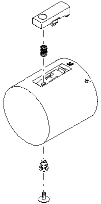 Dornbracht 04173300401-06 Platinum Matte Therm Handle