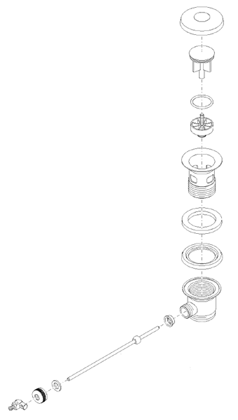 Dornbracht 04110100100-02 European drain with overflow