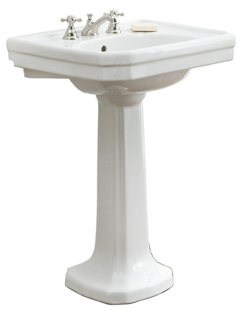 Cheviot 511/20-WH-1 MAYFAIR Pedestal Sink, White Sink