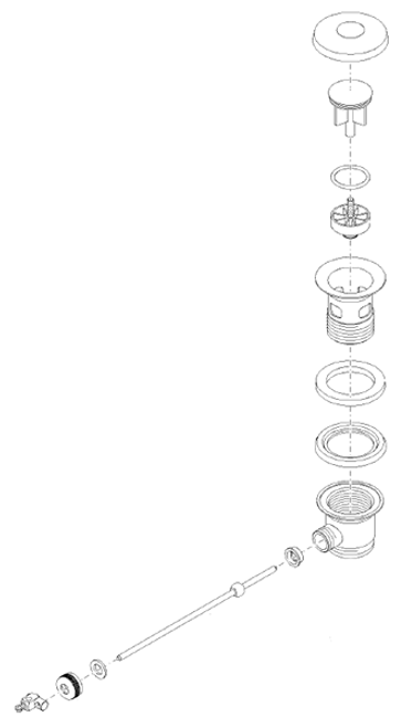 Dornbracht 04110100100-06 Platinum Matte Pop Up Waste