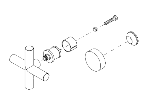 Dornbracht 04208901100-00 CP Cross Handle