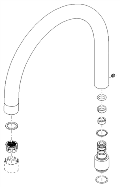 Dornbracht 90282222200-00 CP Spout