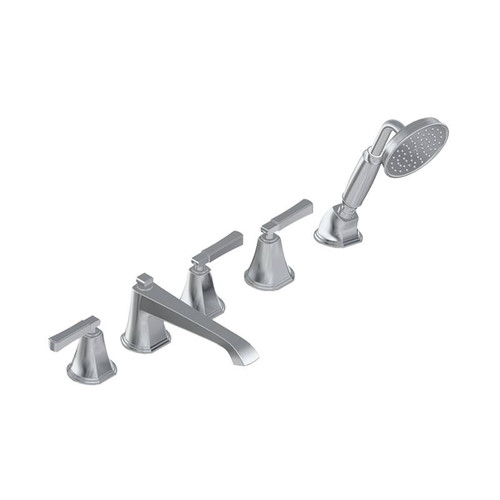 Graff G-6851-LM47B-PC Finezza UNO Roman Tub Set w/Handshower w/Lever Handle (Rough & Trim) , Polished Chrome