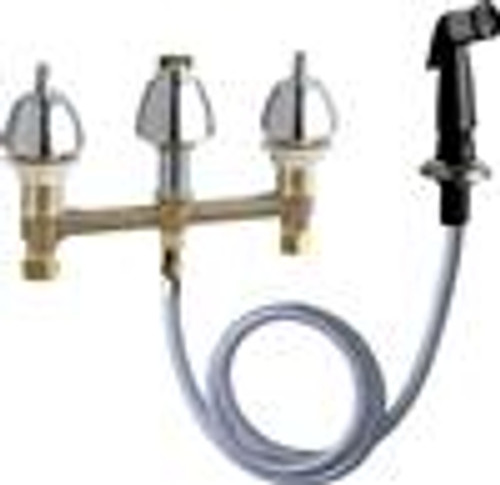 Chicago Faucets - 200-ALESSSPT&HDLXKCP - Kitchen Sink Faucet with Spray