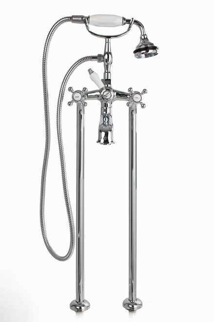 Cheviot 5102/3965-AB Free Standing Tub Filler With Hand Shower, Antique Bronze Faucet