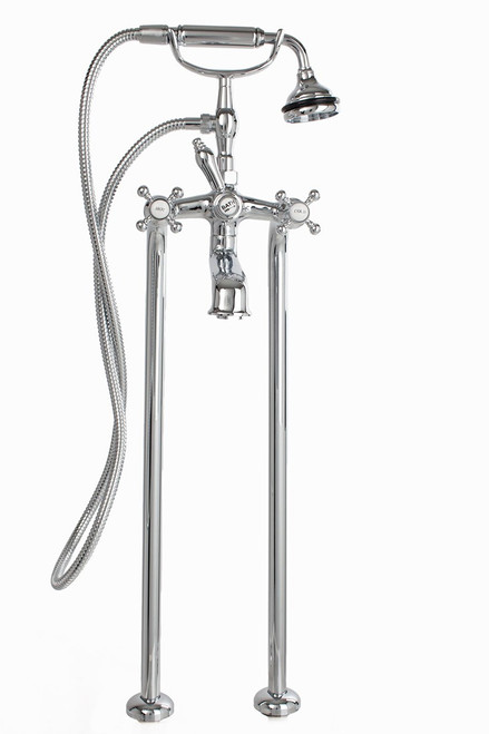 Cheviot 5117/3965-AB Free Standing Tub Filler With Hand Shower, Antique Bronze Faucet