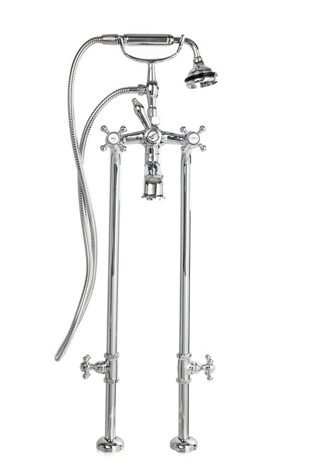 Cheviot 5117/3970-AB Free Standing Tub Filler With Hand Shower, Antique Bronze Faucet