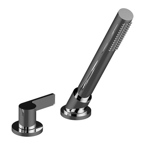 Graff G-6156-LM46B-BNi Terra Deck-mounted handshower + diverter - Rough + Trim, Brushed Nickel