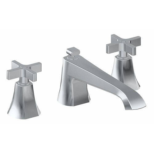 Graff G-6852-C15B-PN-T Finezza DUE Roman Tub Set w/Cross Handle (Trim Only), Polished Nickel