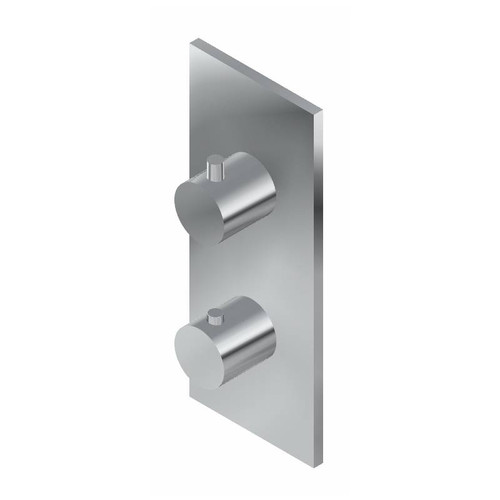 Graff G-8048-RH0-BAU-T M-Series Square Thermostatic 2-Hole Trim Plate and Handle (Trim Only) , 24K Brushed Gold Plated