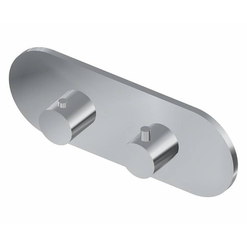 Graff G-8047H-RH0-OB-T M-Series Round Thermostatic 2-Hole Trim Plate and Handle (Horizontal Installation), Olive Bronze