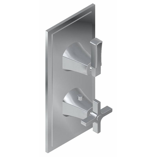 Graff G-8149-1C1L-OB-T M-Series Finezza DUE 2-Hole Trim Plate w/Finezza Handles (Vertical Installation), Olive Bronze